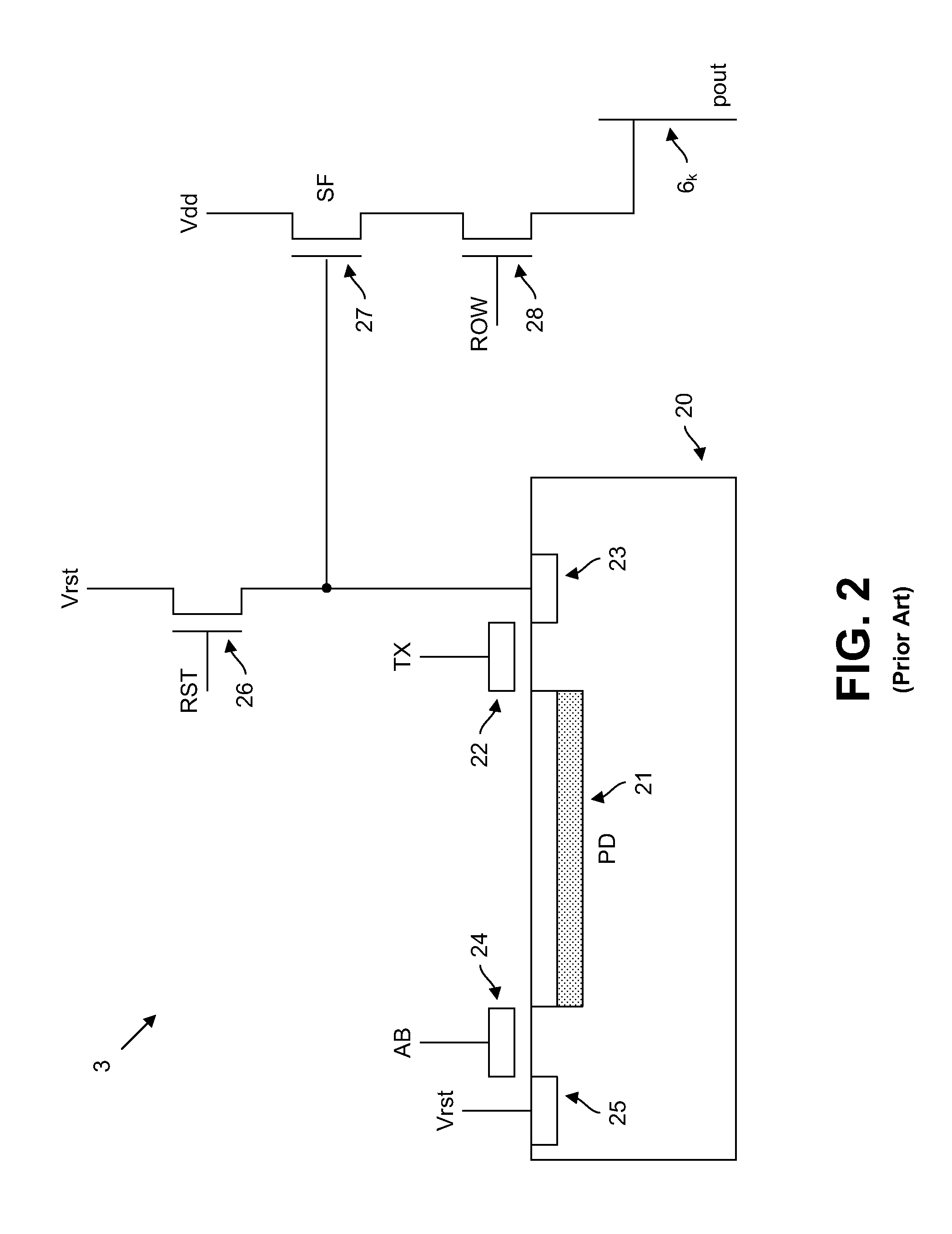 Image sensors and methods with shared control lines