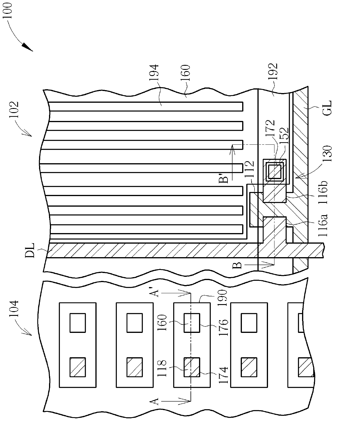 An array substrate of a display panel and a manufacture method thereof