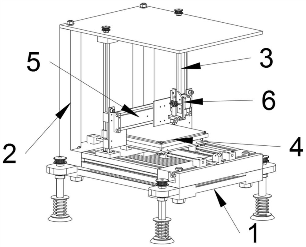 Three-dimensional printer frame extending structure