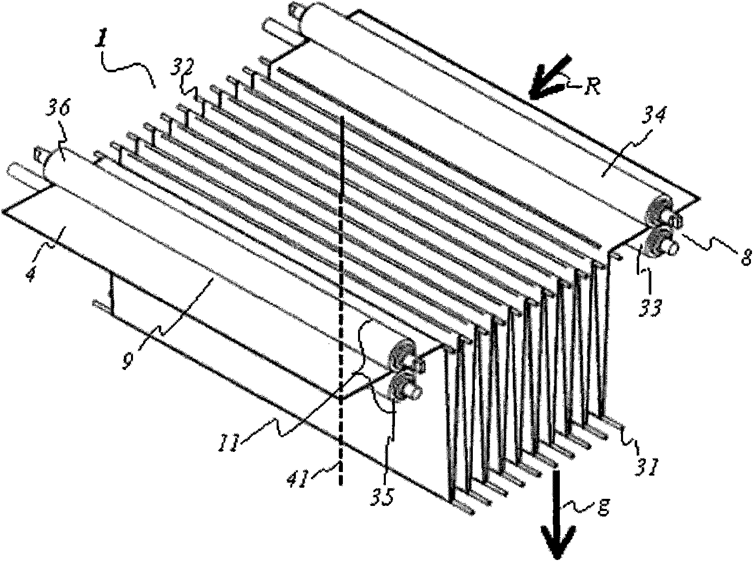 Film storage device, device and method for producing containers