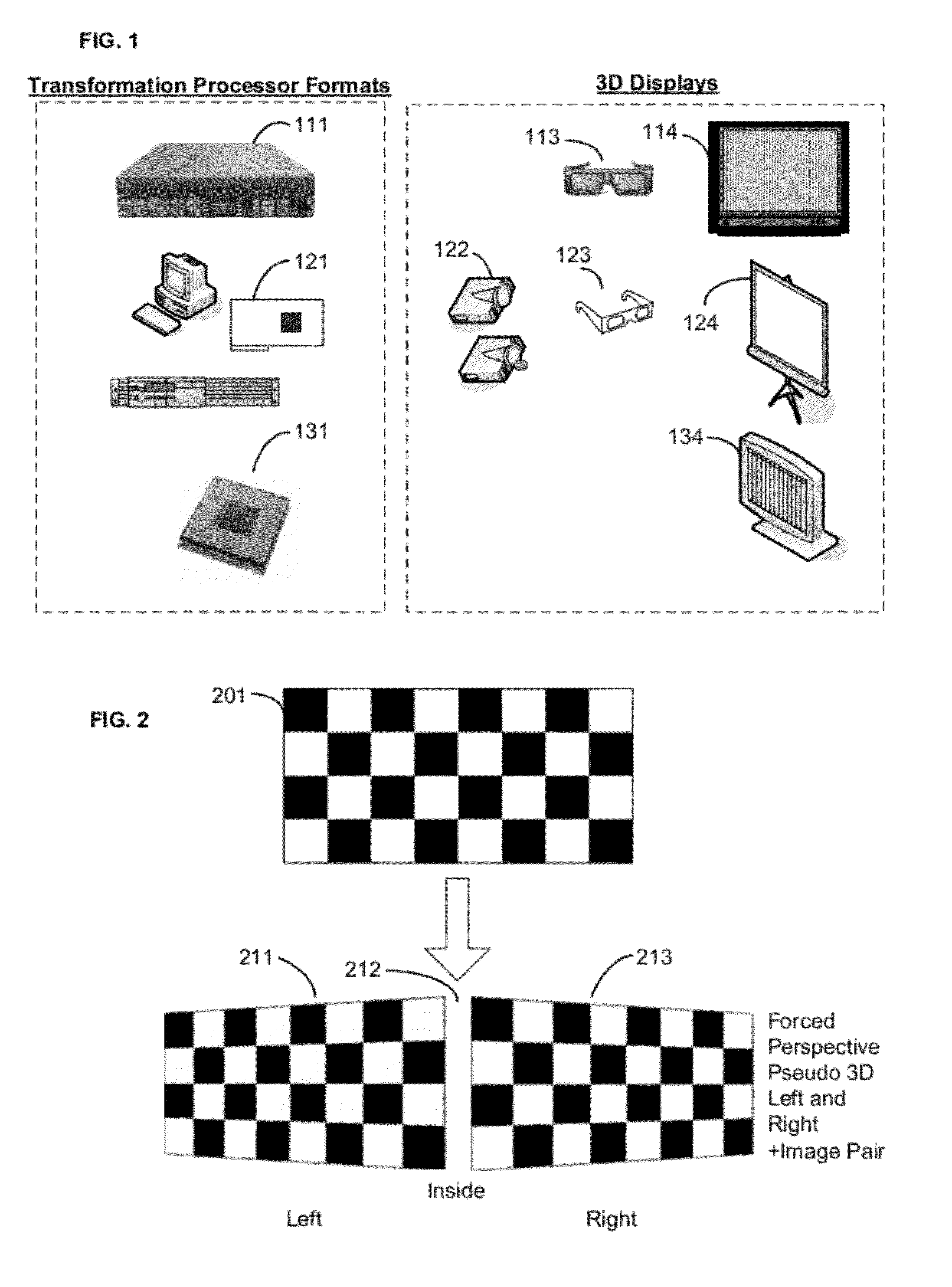Pseudo-3d Forced Perspective Methods And Devices