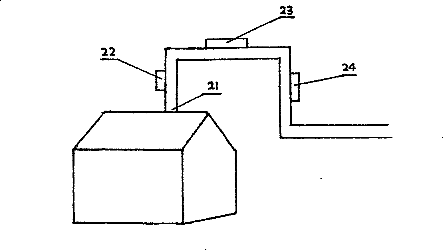 Filtering device of greenhouse gasses discharge