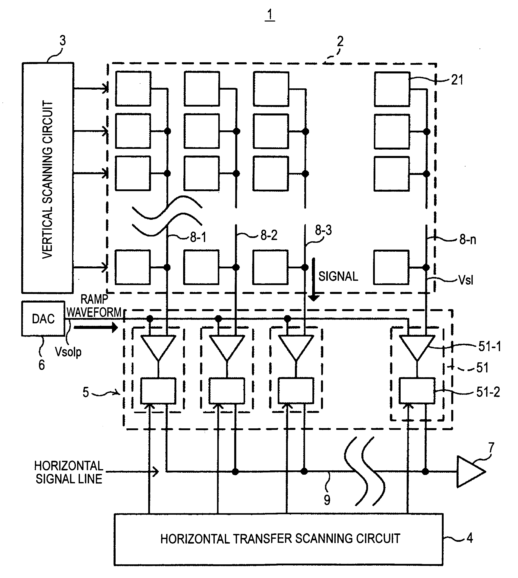 A/D converter, solid-state imaging device and camera system