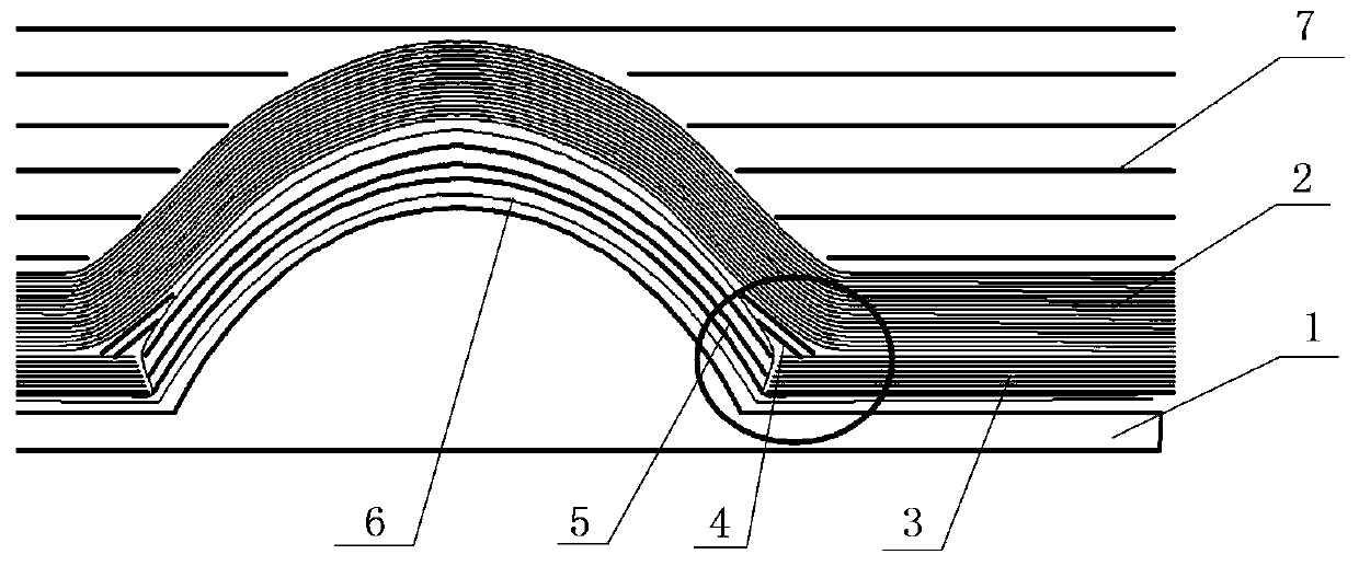 Process cover plate with groove structure and preparation method thereof