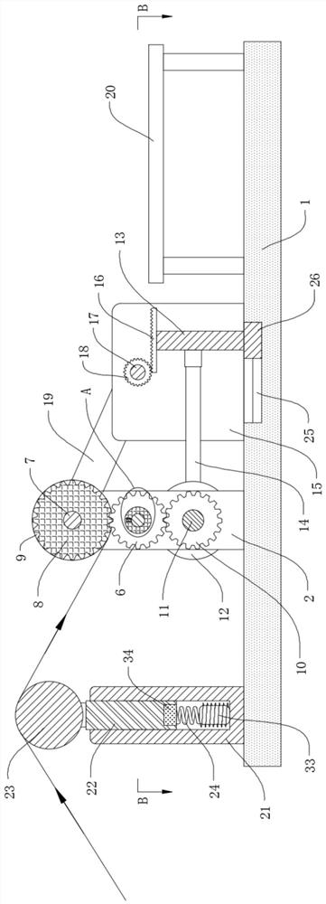 Winding and transporting device for textile fabric