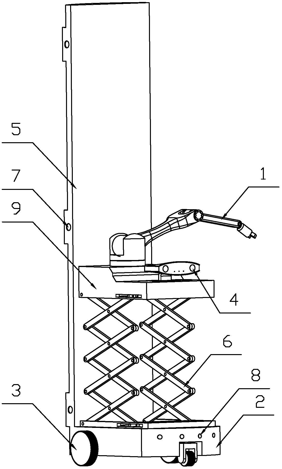 Data center intelligent robot device and implementation method thereof