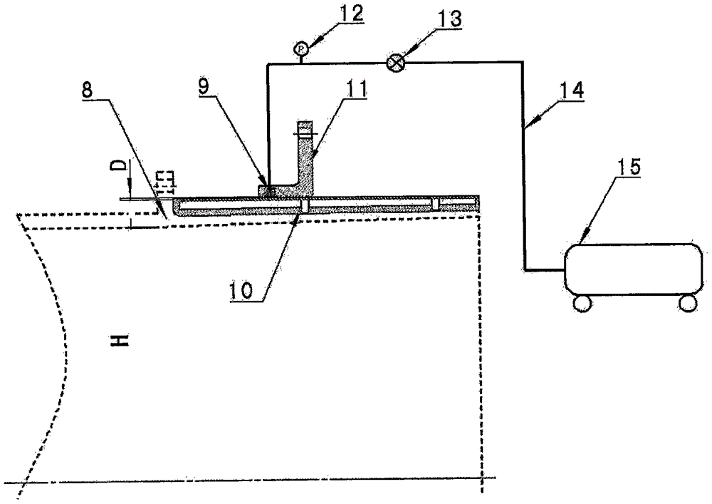 Air inflation axial sealing device used in vacuum environment