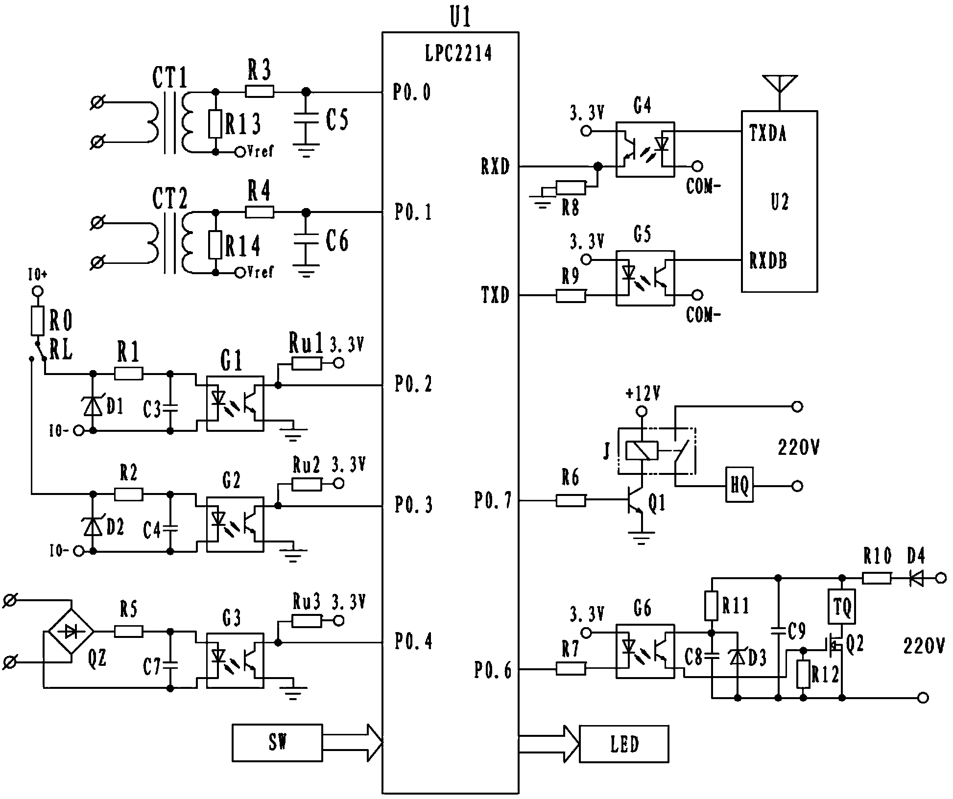 Automatic power supply switching control device of transformer