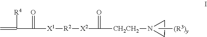 (METH)acryloyl-aziridine crosslinking agents and adhesive polymers