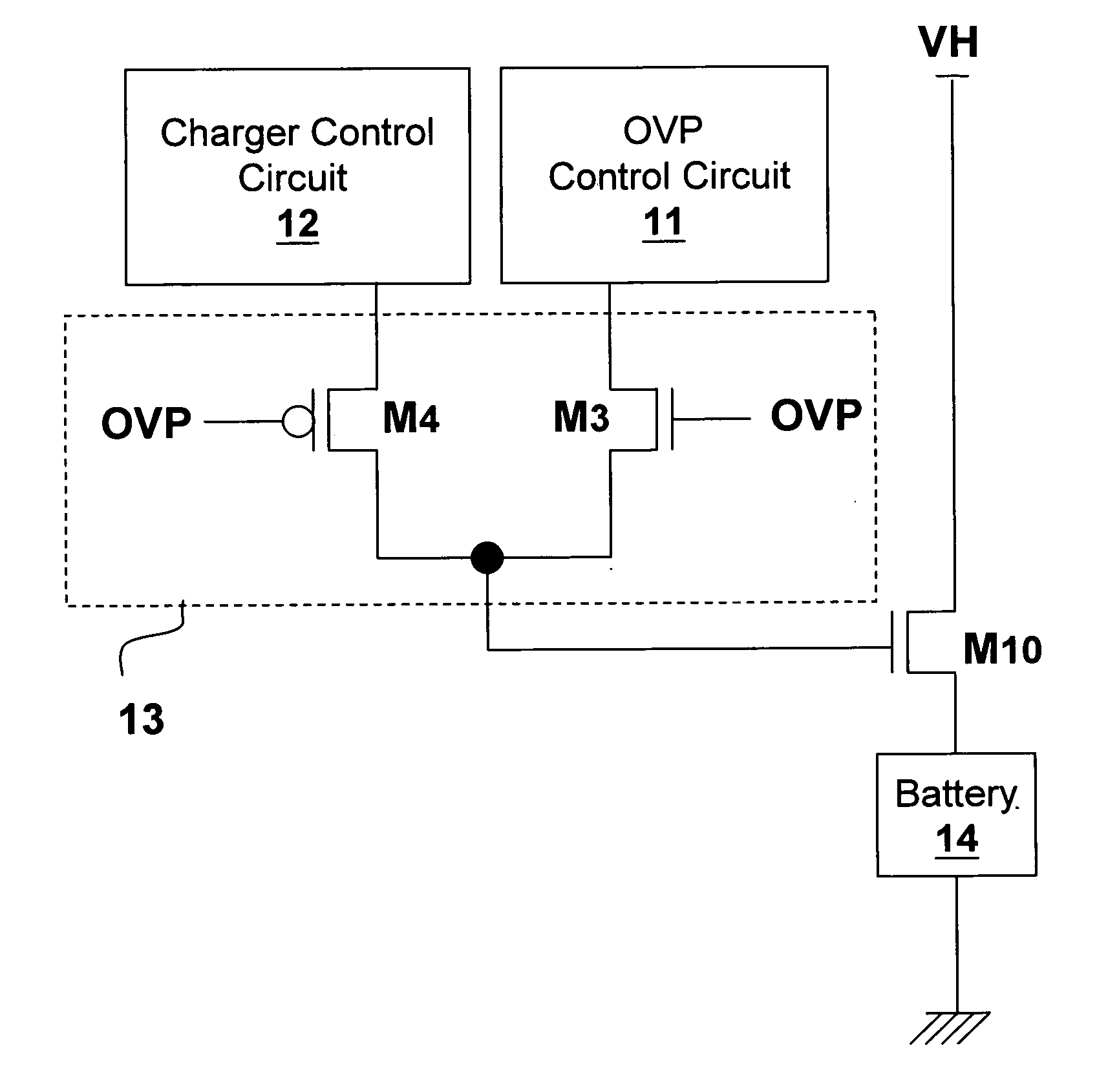 Overvoltage protection circuit for use in charger circuit system and charge circuit with overvoltage protection function