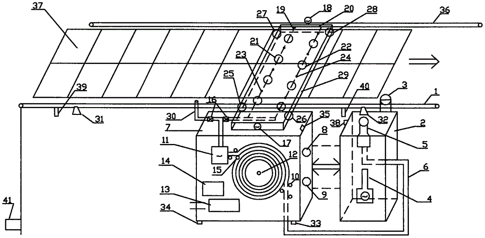 Full-automatic movable water-saving photovoltaic module cleaning device and cleaning method thereof