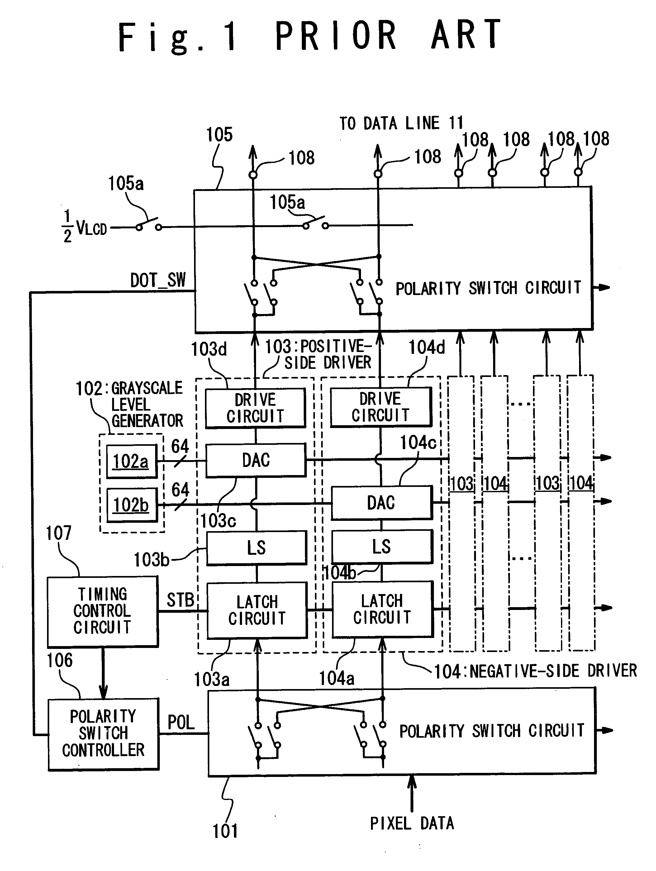 Liquid crystal display for implmenting improved inversion driving technique