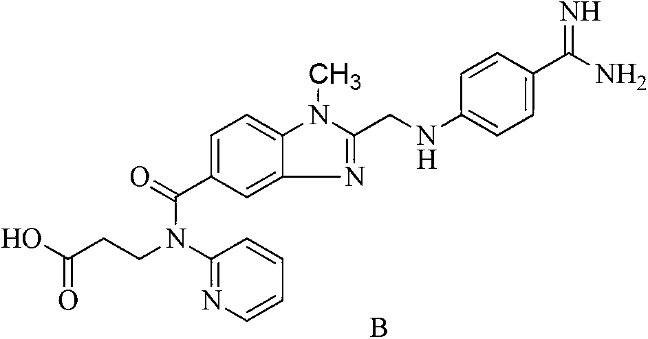 Dabigatran etexilate benzene sulfonate as well as preparation method and application thereof