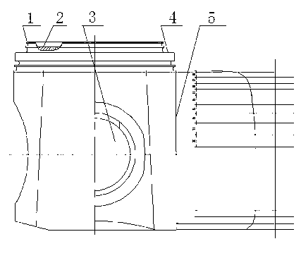Piston skirt profile line structure