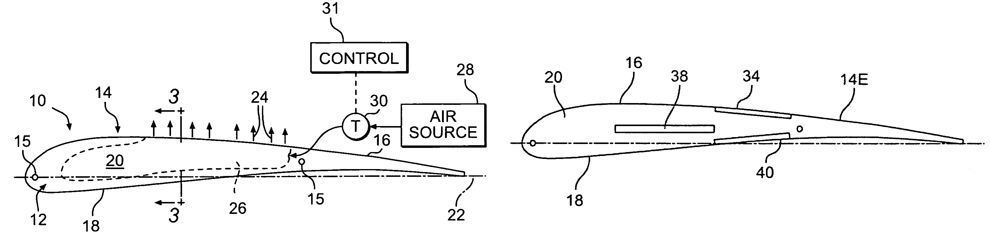 Noise reduction of aircraft flap