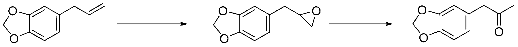 Method for preparing 3,4-methylenedioxophenyl-2-acetone from benzofuranol side product used as raw material