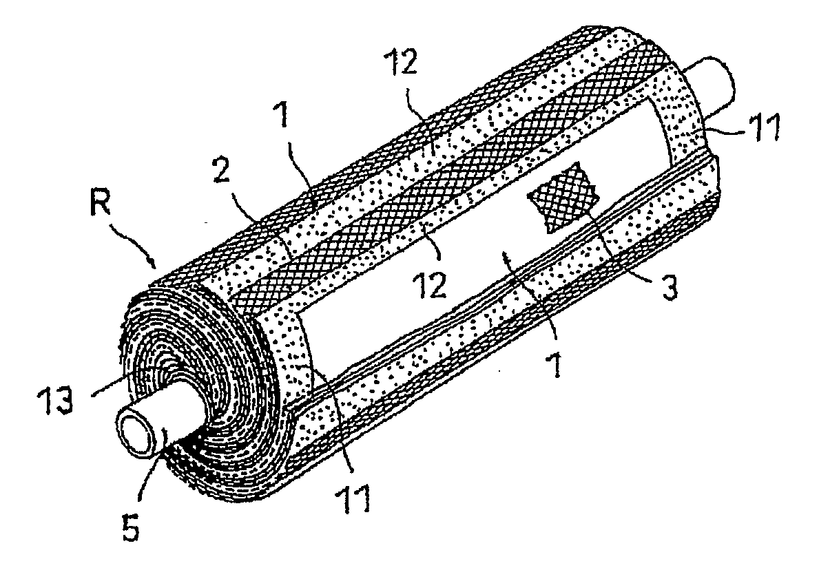 Spiral membrane element and process for producing the same