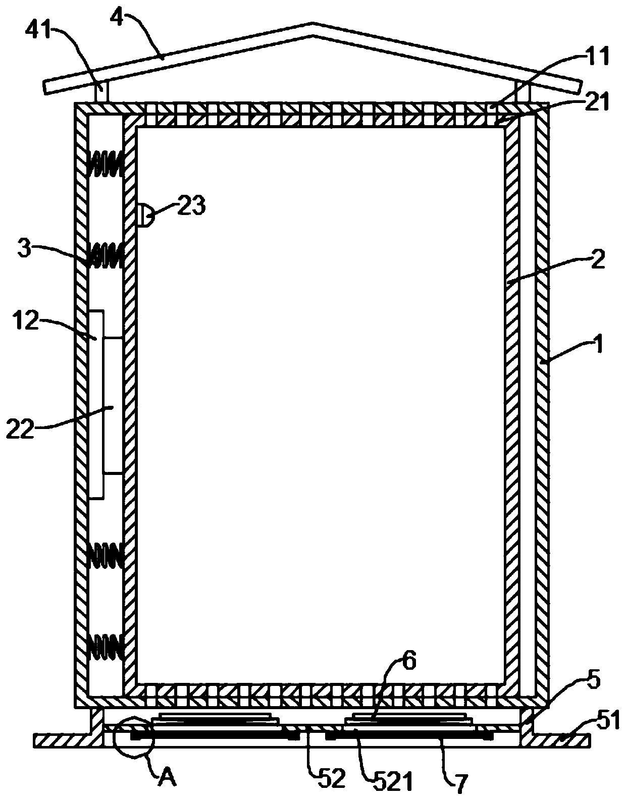 Explosion-proof electric appliance cabinet with double-layer structure