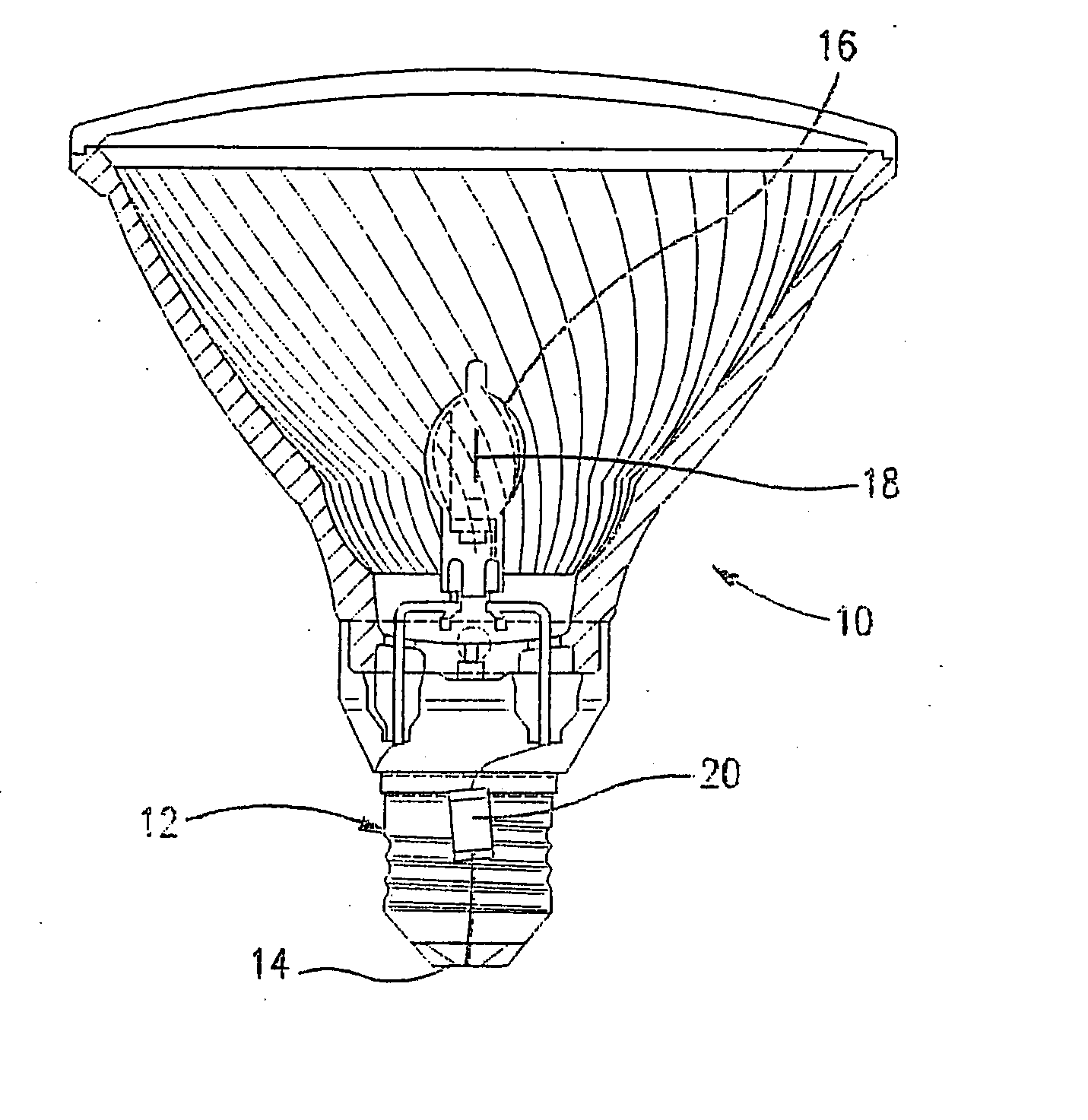 Lamp containing soft-start power supply