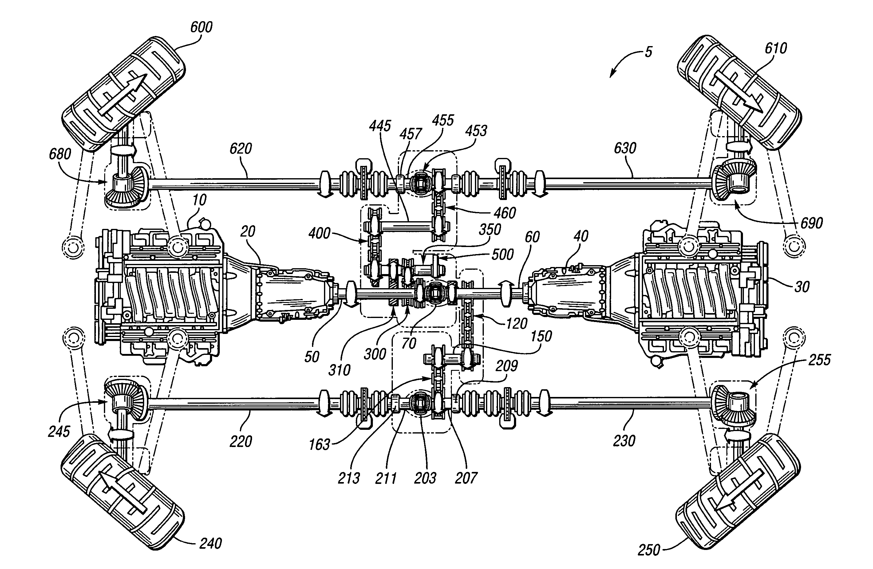 Axle arrangement for a vehicle