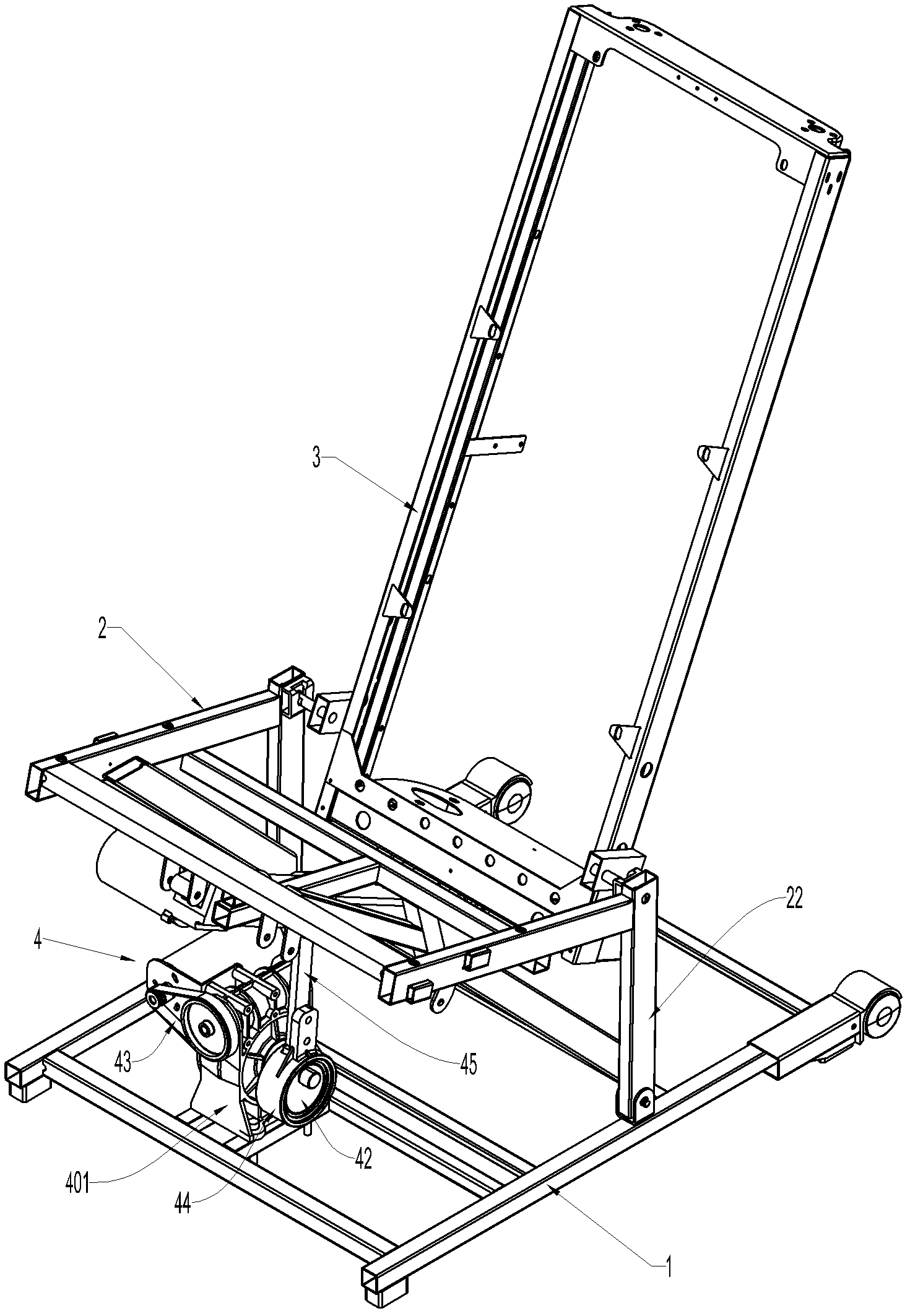 Electric rocking chair frame