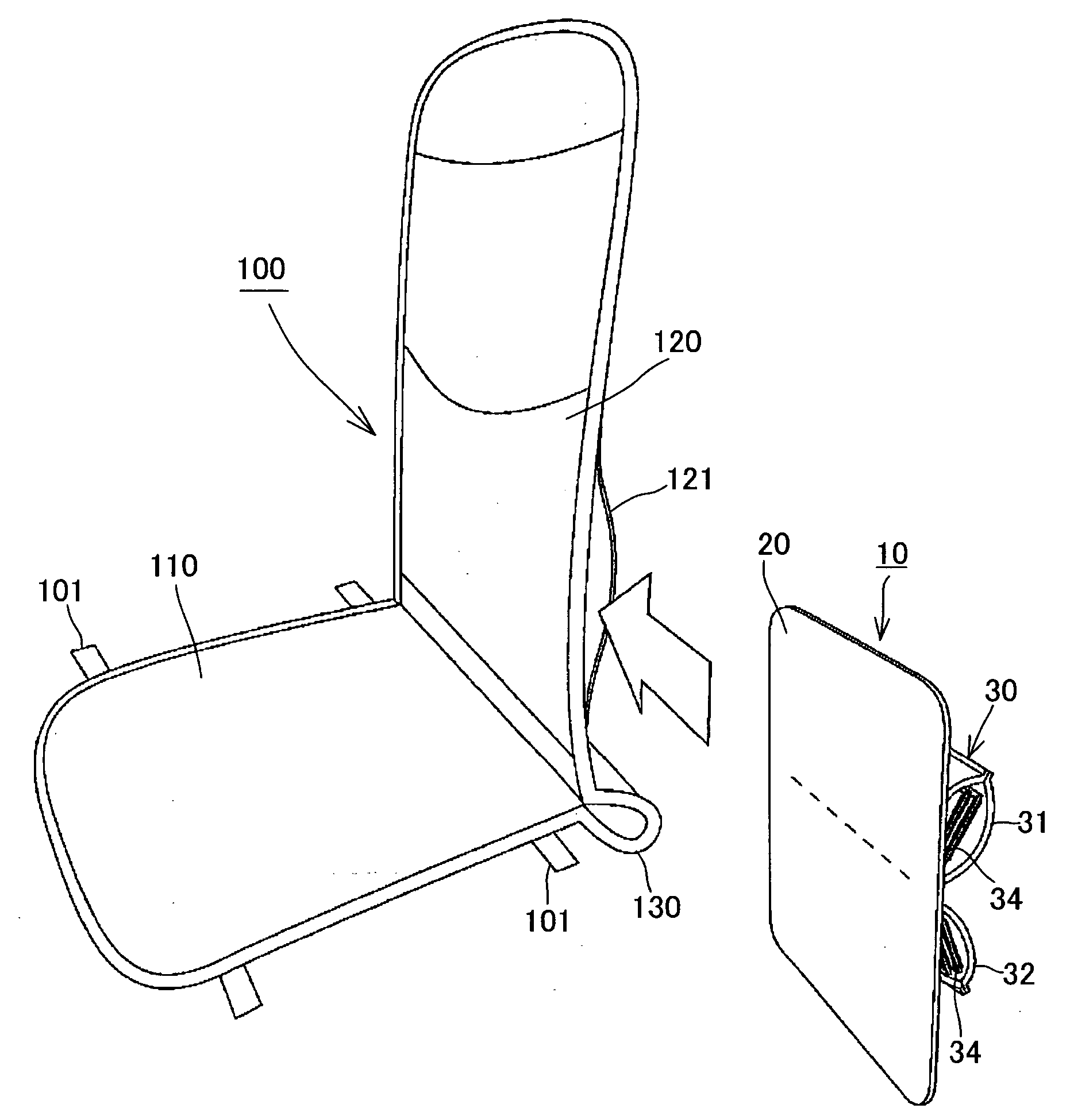 Lumbar support, cushion for seat, and seat structure