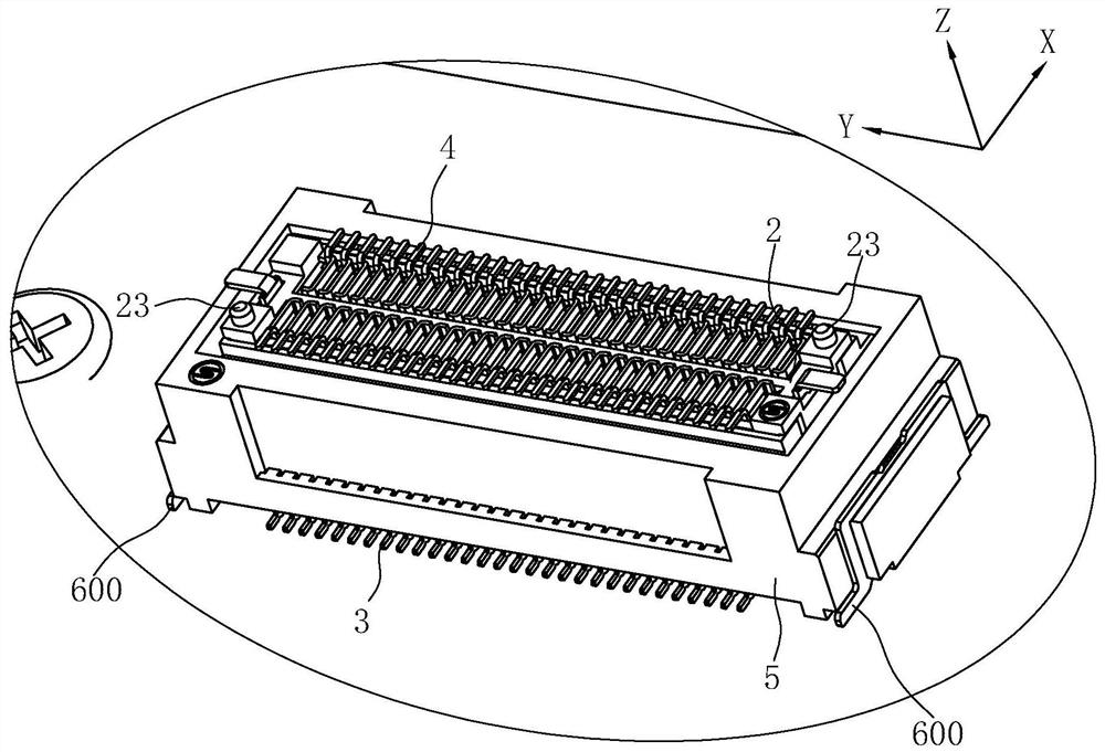 Floating connector for display screen assembly and display screen assembly