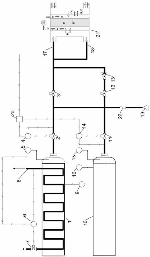 Hydrogen bottle module with low-pressure alloy hydrogen storage bottle matched with medium-pressure hydrogen storage bottle