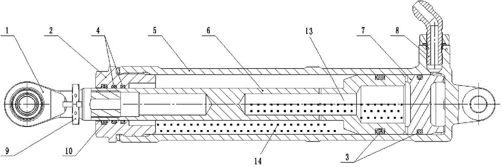 Oil gas type load reduction pneumatic actuator cylinder and load reduction method thereof