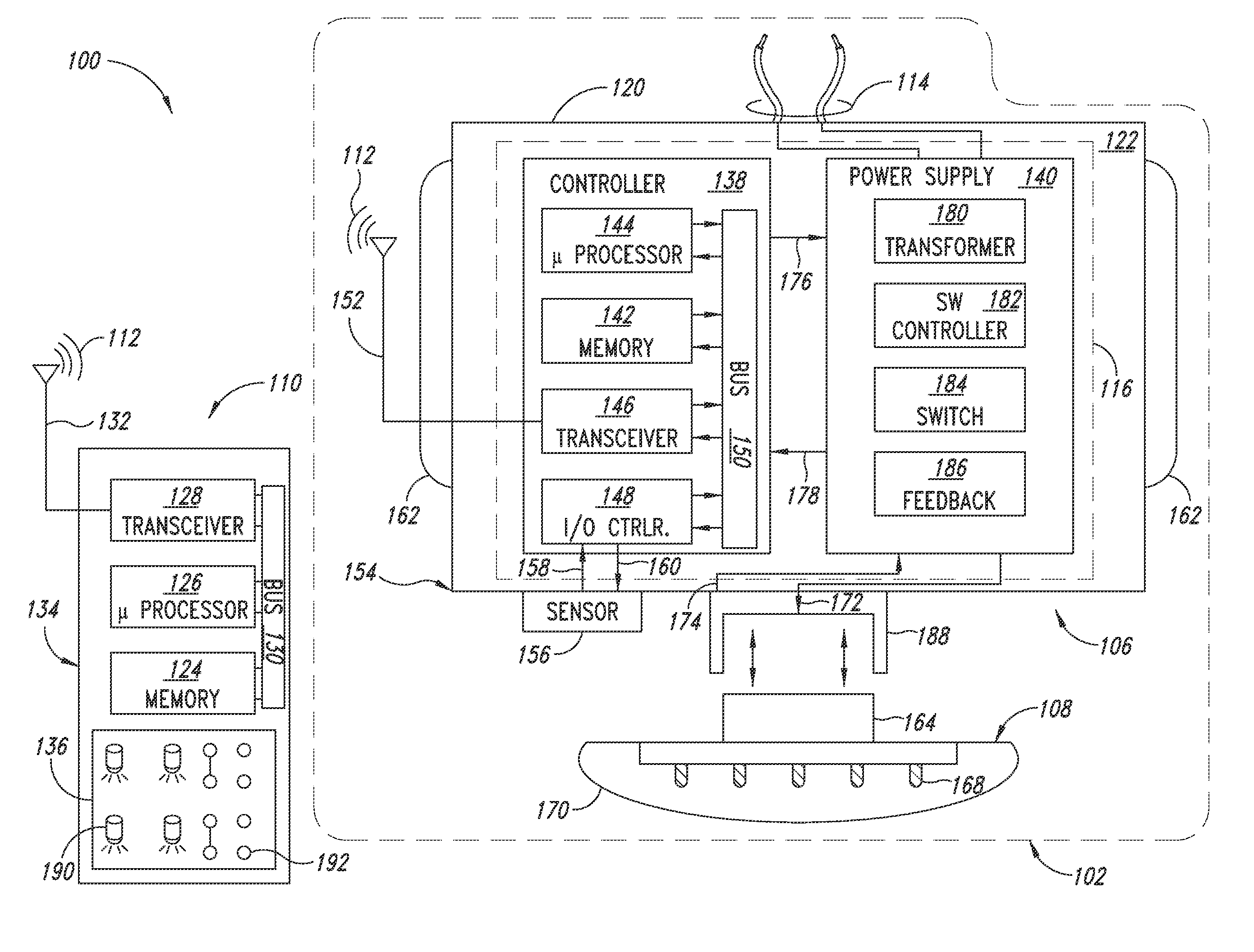 Remotely adjustable solid-state lamp