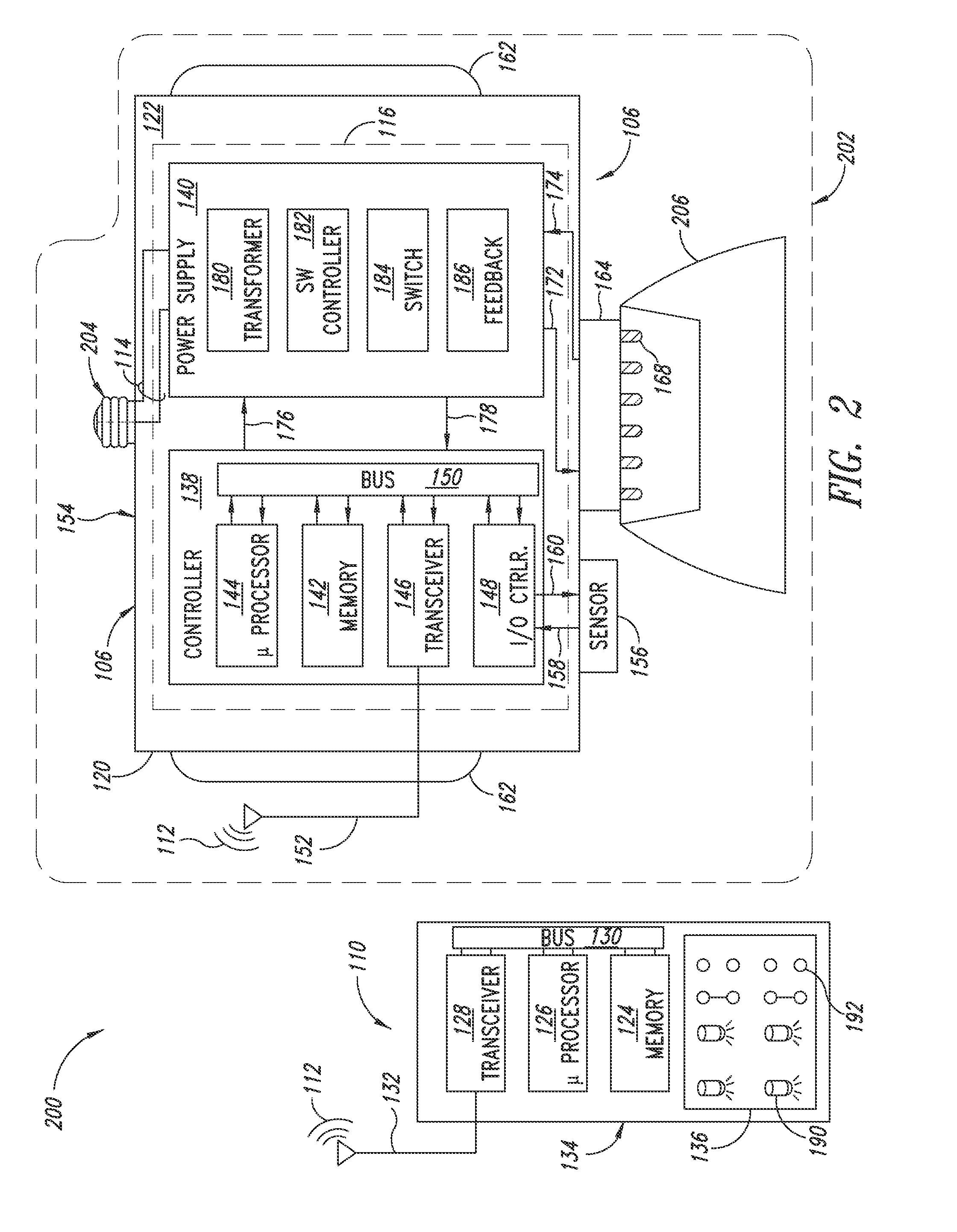 Remotely adjustable solid-state lamp
