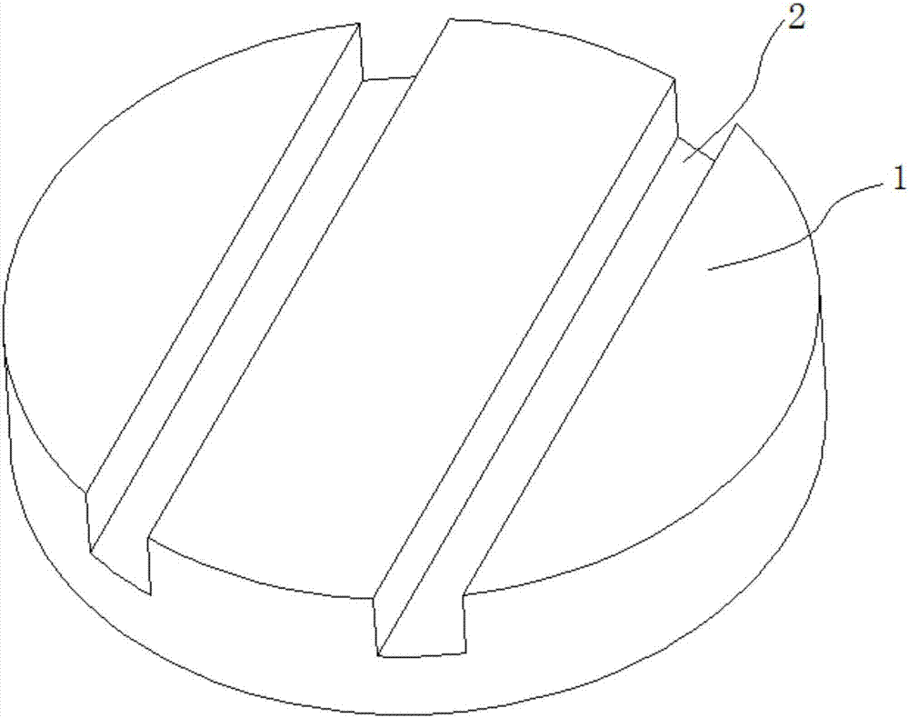 Cadmium disc for inductive circuit of spark test device, and machining method for cadmium disc