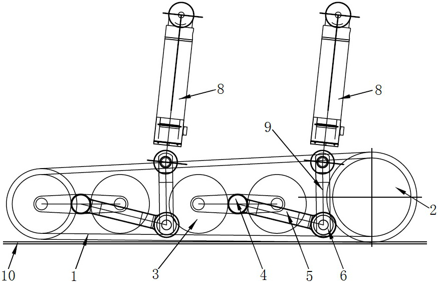 Liftable variable track structure and wheel-track composite equipment