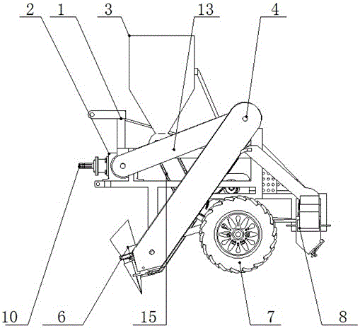 Hole planting machine on potato film