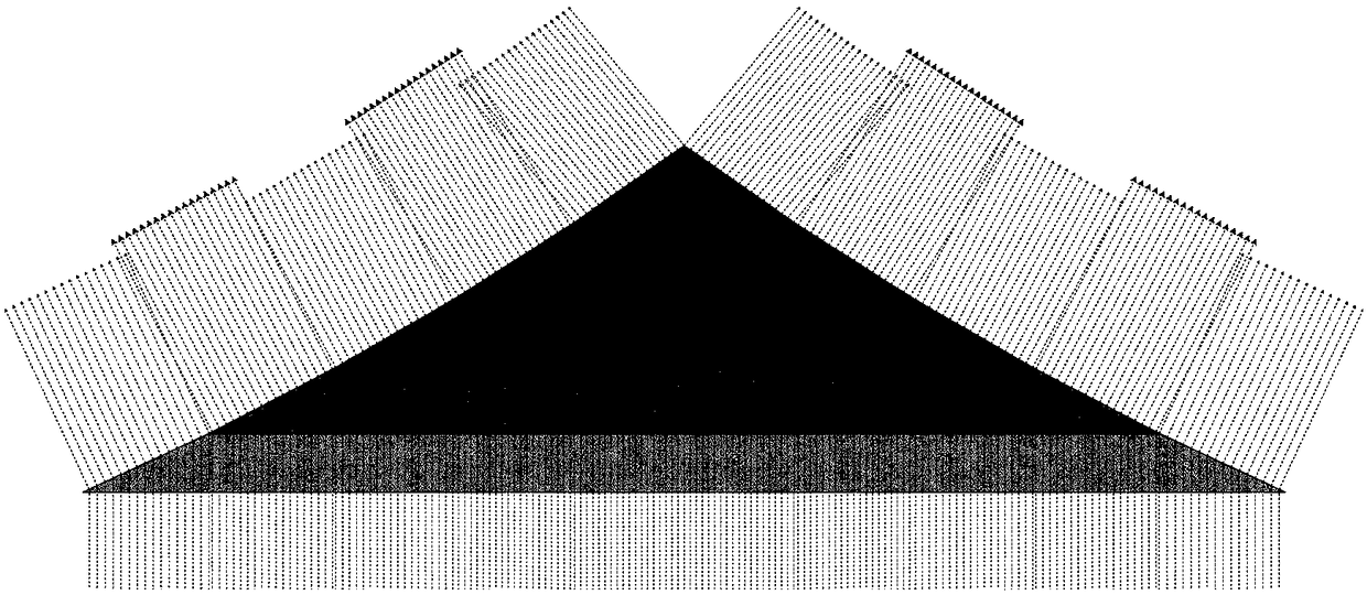 Anti-glare plate with nonlinear edge pyramid microstructure