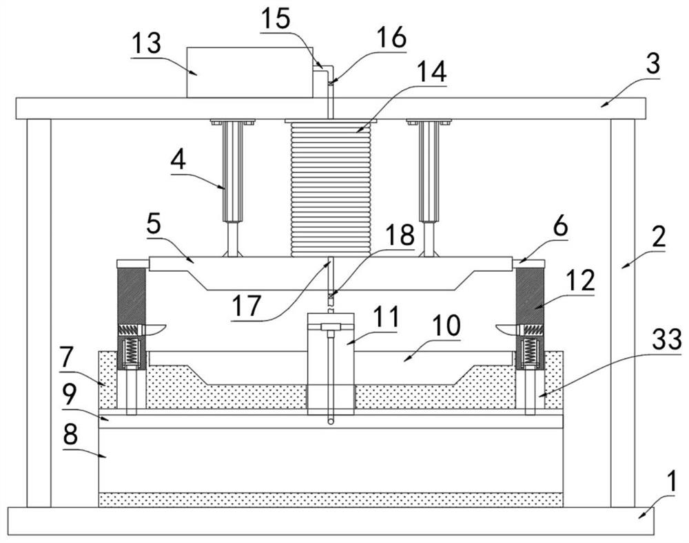 Continuous fiber reinforced thermoplastic composite material mould pressing mold