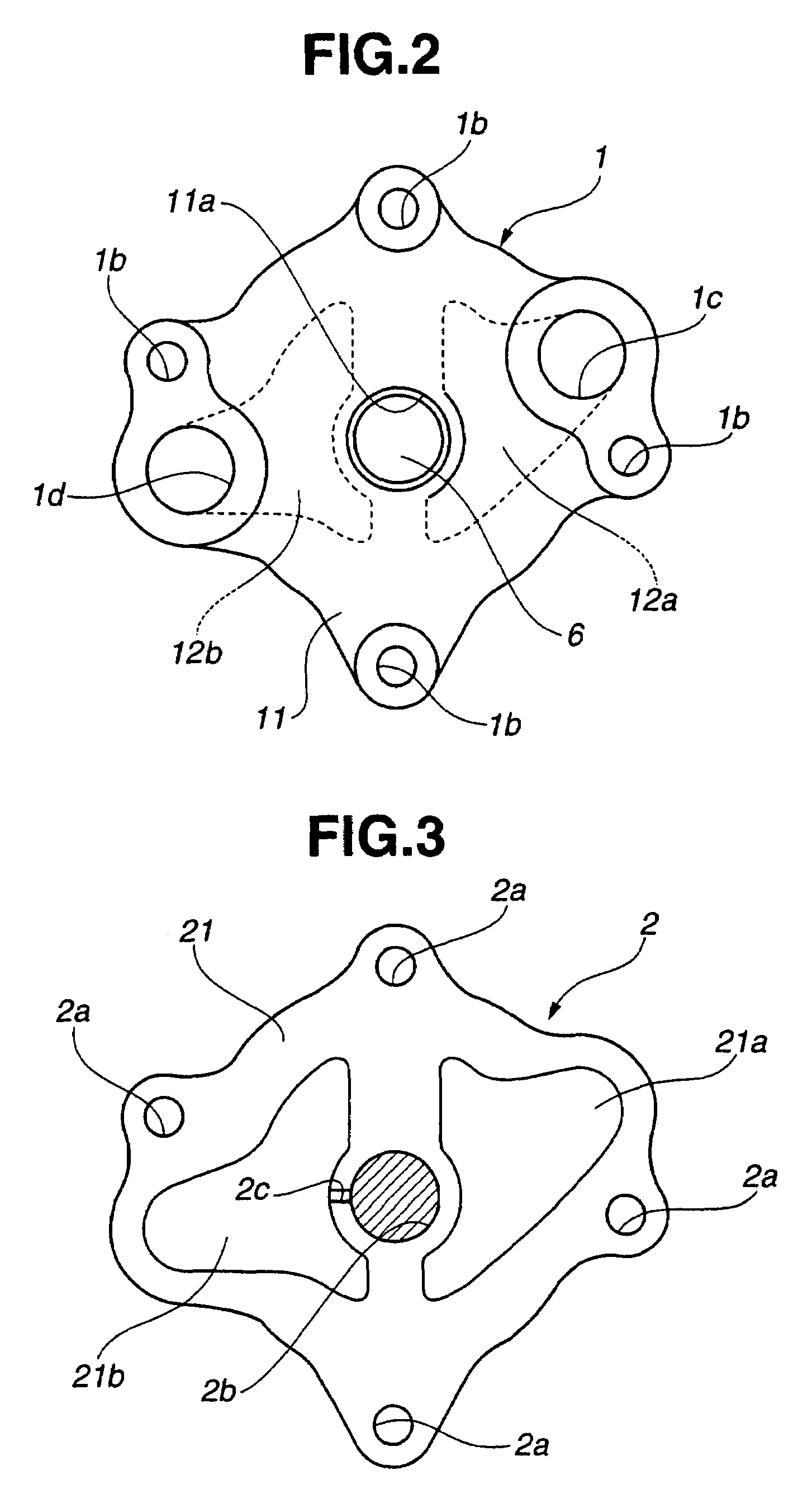 Tandem type trochoid pump and method of assembling the same