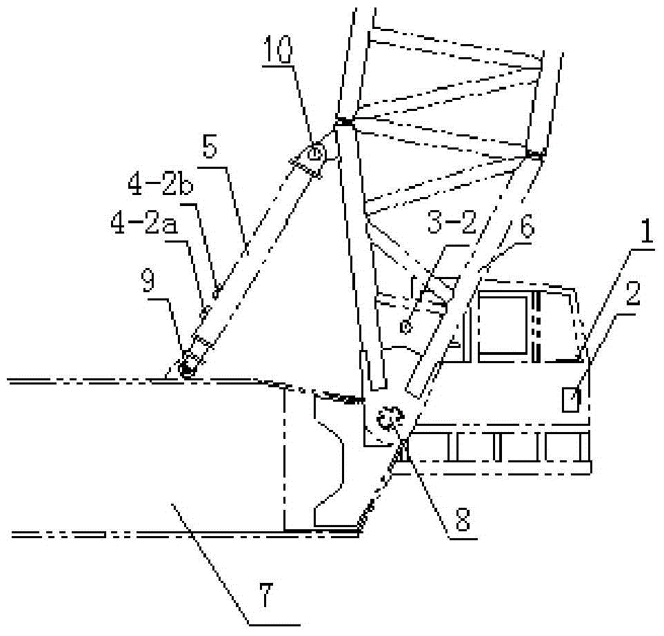 Anti-hypsokinesis safe control device of crane arm frame