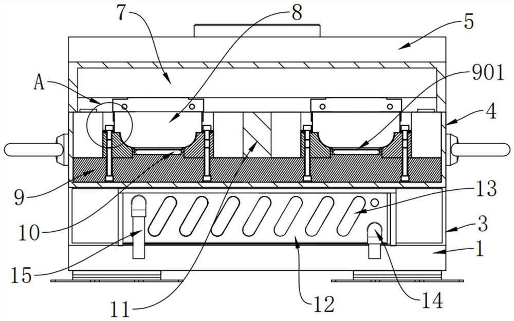 Glass processing hot suction forming mold