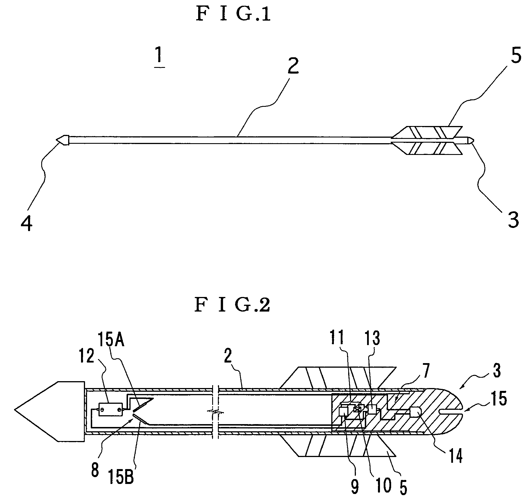 Arrow with light emitting function, nock with light emitting function, and light emission control device to be used in arrow technical field