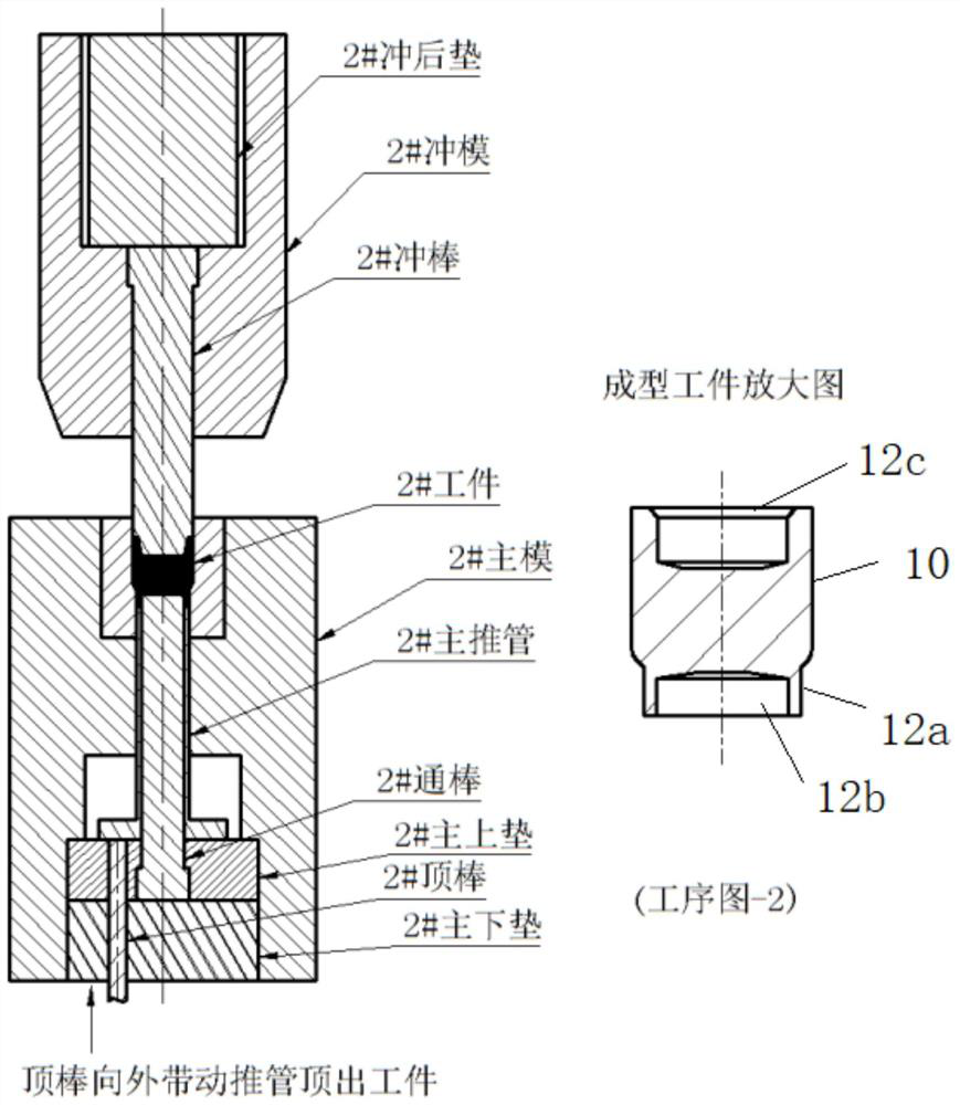 One-time forming process of cold heading for multi-step bushings for vehicles