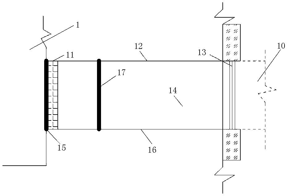 Subway station tunnel connecting section structure post-constructed-type construction method