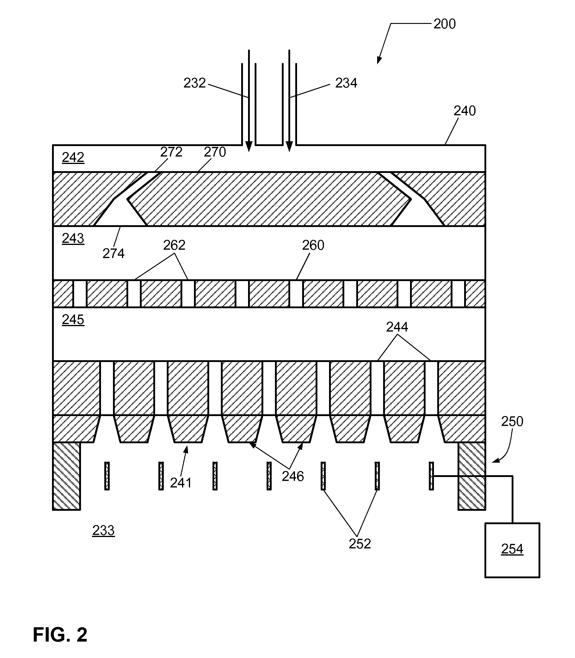 Gas heating device for a vapor deposition system