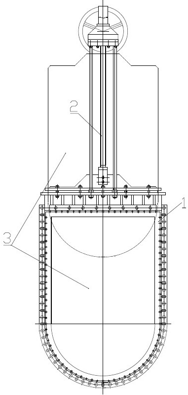 A U-shaped gate valve