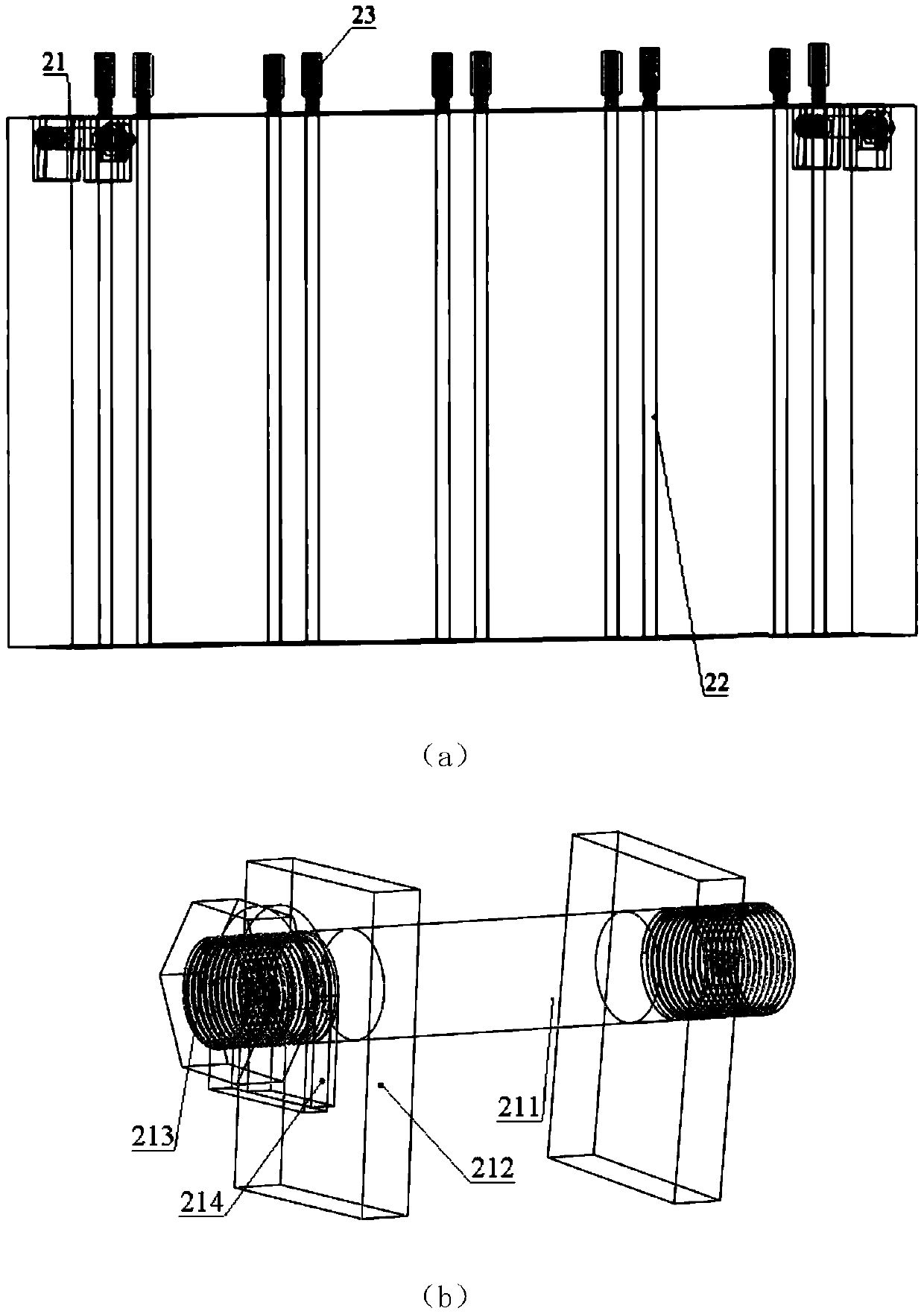 Suspended prefabricated shear wall semi-buried inner wall connecting structure and method