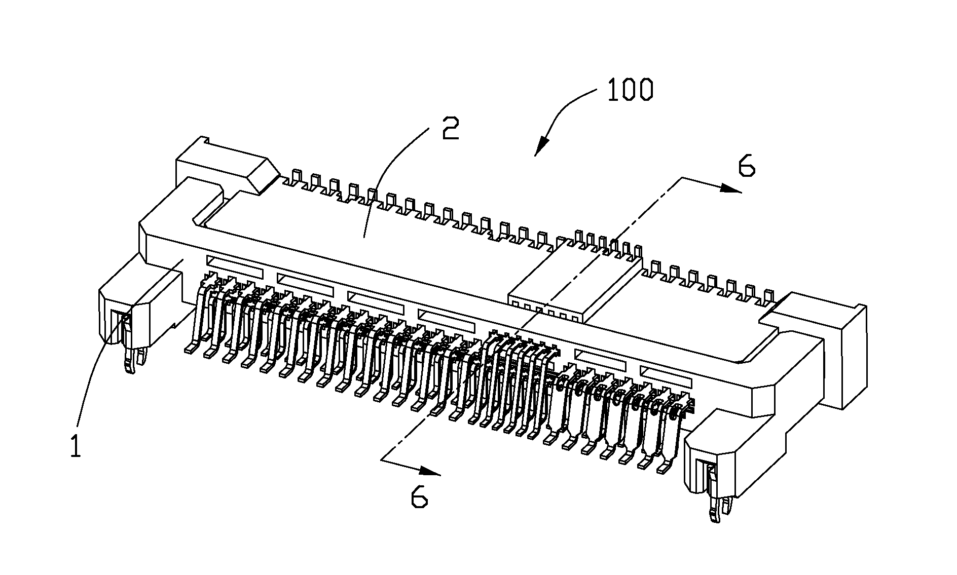 Electrical connector with two grounding bars