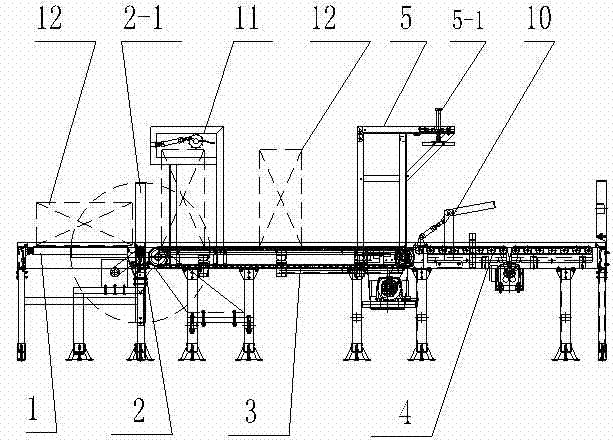 Automatic conveying and stacking method and device for standard boxes