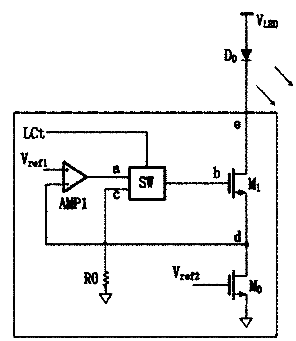 Light-emitting diode (LED) dynamic scan driving circuit capable of preventing current from overshooting