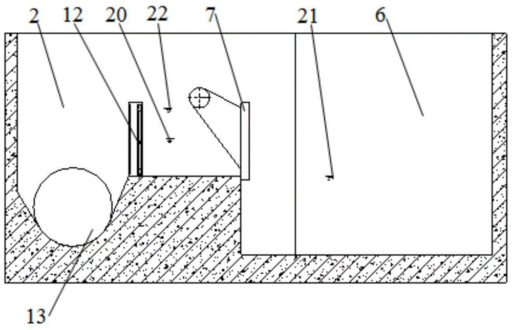 Combined underground initial rainwater storage tank