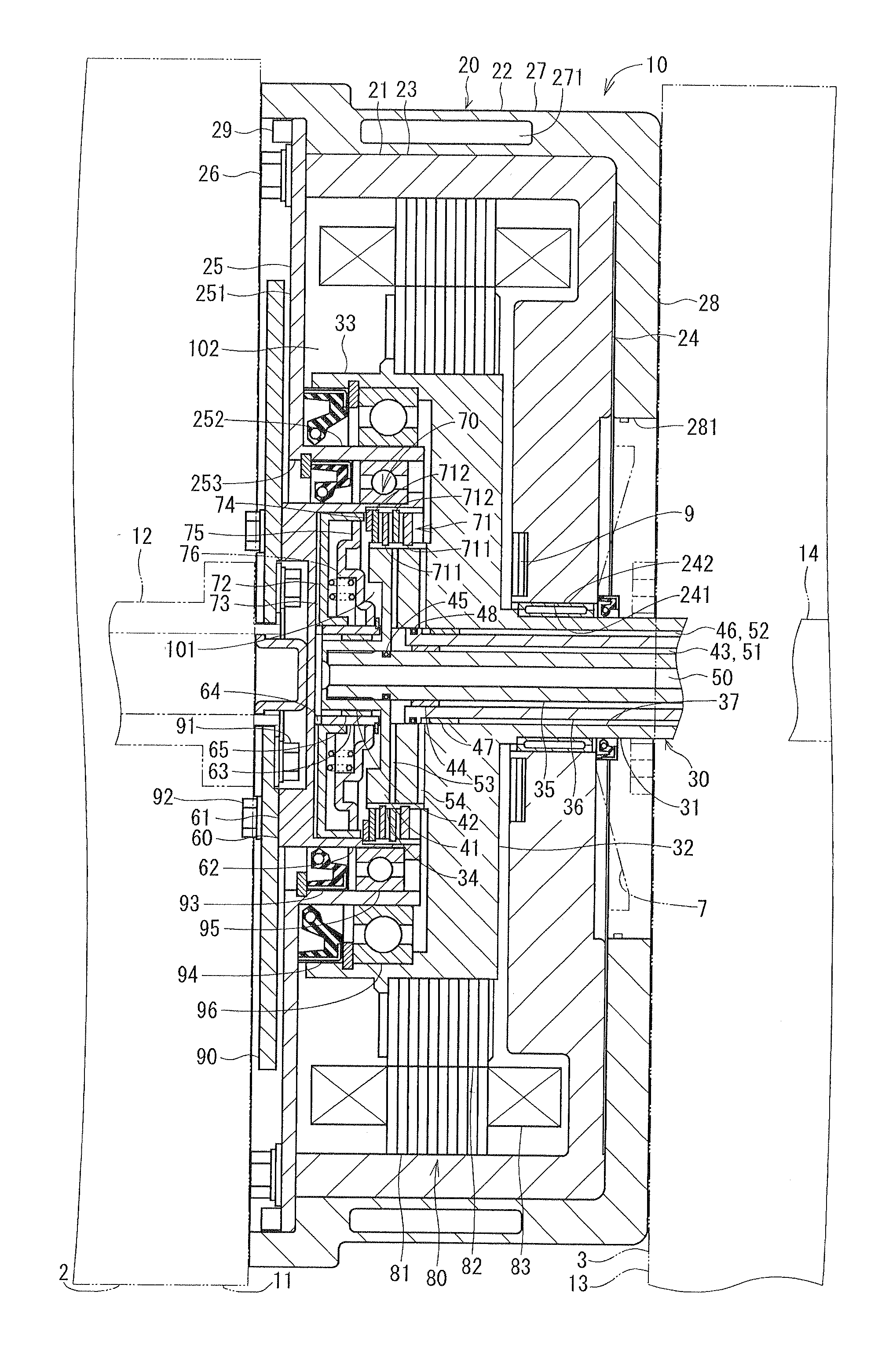 Power transmitting device